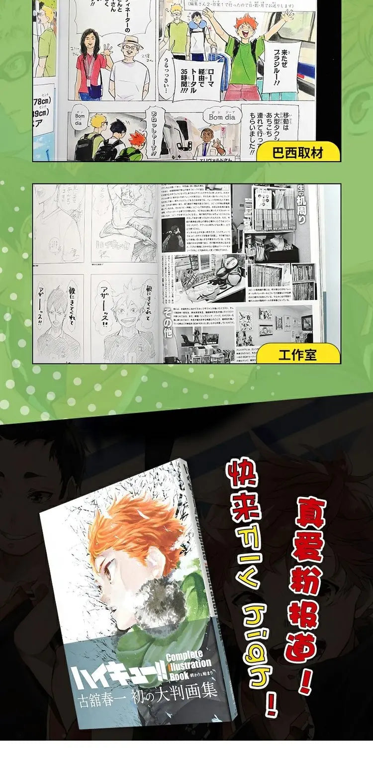 Japan Anime Haikyu!! Art Collection Cartoon Manga Book Japanese Edition Comic Official Formula Set Book Hinata Shoyo