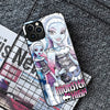 M-MonsterS Cartoon H-HighS Phone Case for iPhone 15 14 Pro 11 13 12 Mini XS XR Max 8 7 6 Plus SE 2020 Glass Design Cove