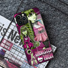 M-MonsterS Cartoon H-HighS Phone Case for iPhone 15 14 Pro 11 13 12 Mini XS XR Max 8 7 6 Plus SE 2020 Glass Design Cove