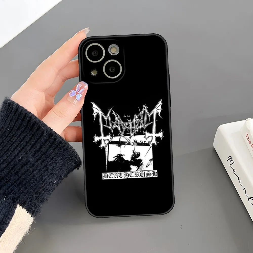 Mayhem Live In Leipzig Burzum Phone Case Fundas Design for iphone 15 14 Pro Max 13 Mini 11 12 Xr X Xs 6s 6 7 8 SE Plus Back Cover