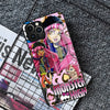 M-MonsterS Cartoon H-HighS Phone Case for iPhone 15 14 Pro 11 13 12 Mini XS XR Max 8 7 6 Plus SE 2020 Glass Design Cove