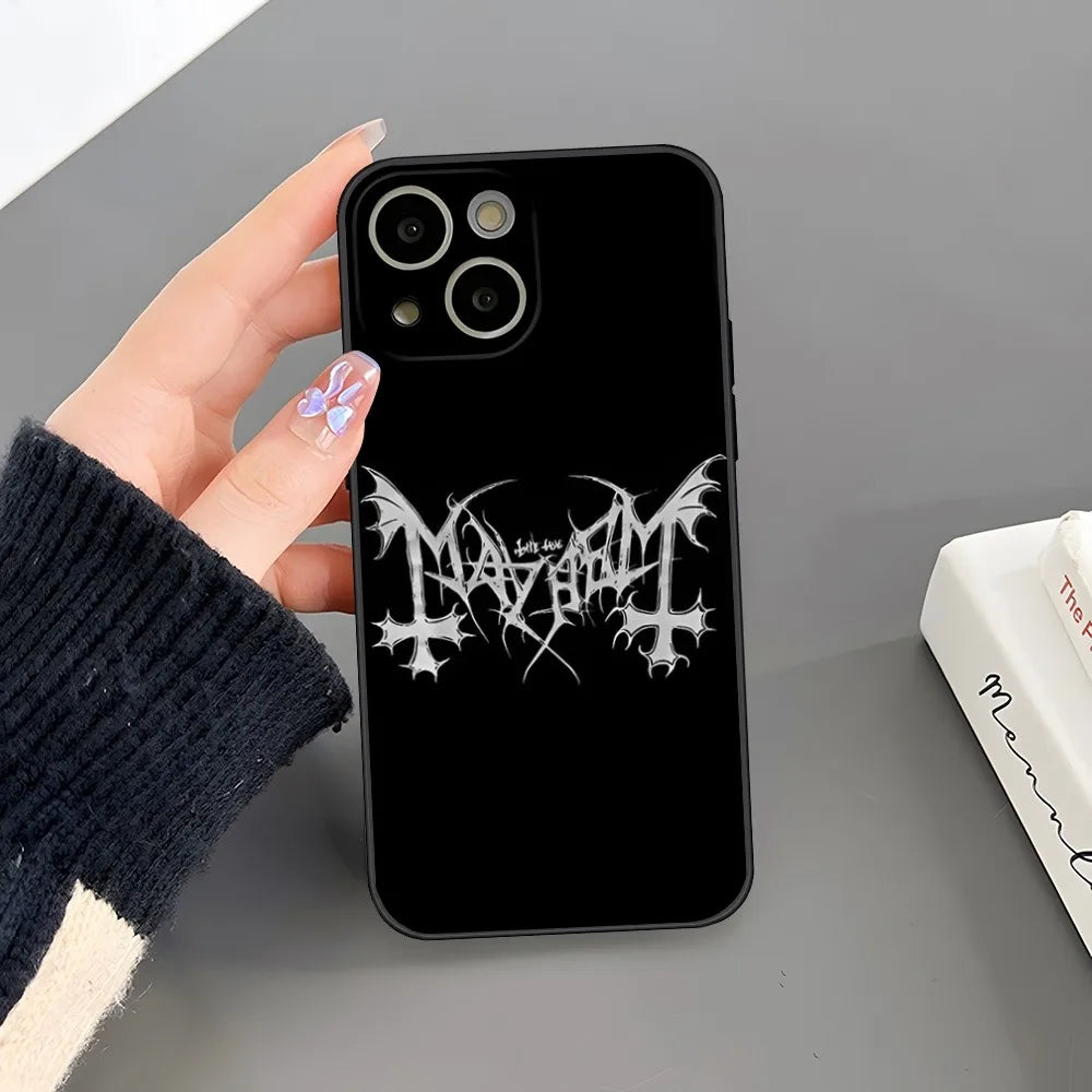 Mayhem Live In Leipzig Burzum Phone Case Fundas Design for iphone 15 14 Pro Max 13 Mini 11 12 Xr X Xs 6s 6 7 8 SE Plus Back Cover