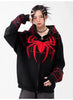 Gothic Y2k Anime Embroidery Zipper Spider Hoodies Men Sweatshirt Clothes Harajuku Oversize Hip Hop Long Sleeve Hoodie Men Women