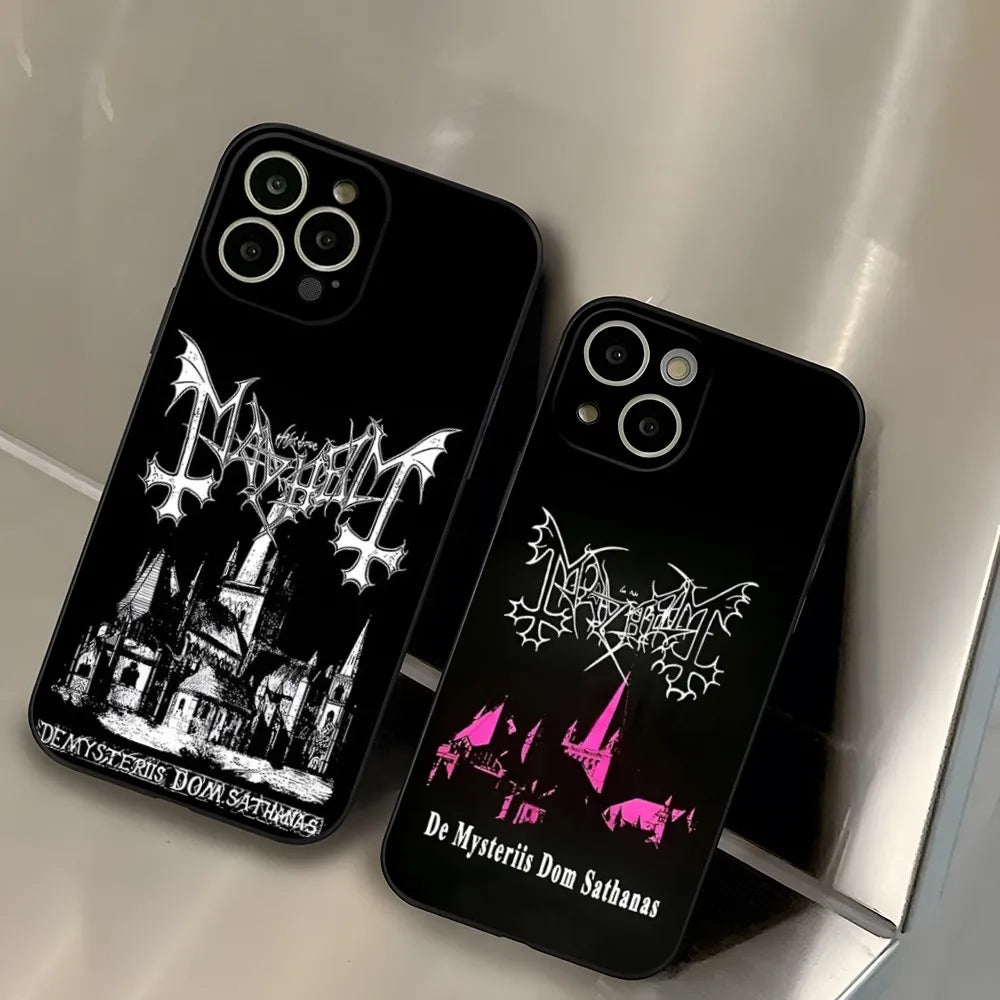 Mayhem Live In Leipzig Burzum Phone Case Fundas Design for iphone 15 14 Pro Max 13 Mini 11 12 Xr X Xs 6s 6 7 8 SE Plus Back Cover