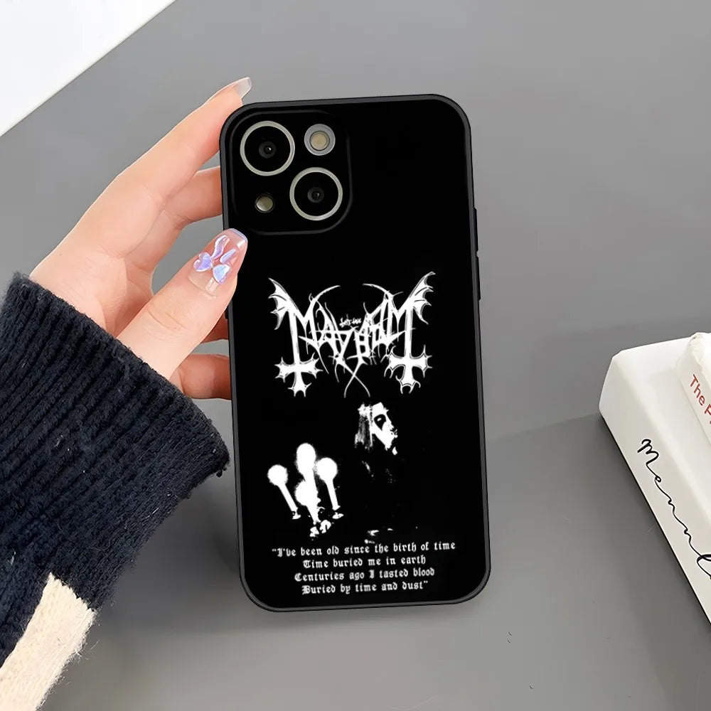 Mayhem Live In Leipzig Burzum Phone Case Fundas Design for iphone 15 14 Pro Max 13 Mini 11 12 Xr X Xs 6s 6 7 8 SE Plus Back Cover