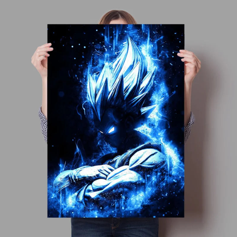 Anime Classic Poster Dragon Ball Painting Super Saiyan Vegeta Canvas No Frame Wall Art Prints Decor Bedroom Home Picture Bandai