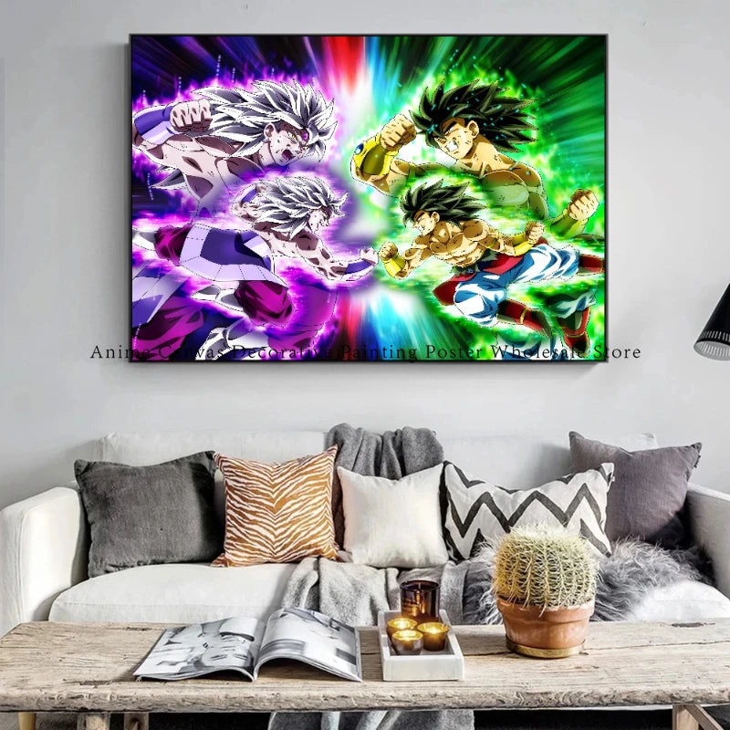 Dragon Ball Anime Character Goku Poster Canvas Painting Suitable for Fashion Home Room Wall Decor Mural Christmas Children Gift