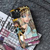 M-MonsterS Cartoon H-HighS Phone Case for iPhone 15 14 Pro 11 13 12 Mini XS XR Max 8 7 6 Plus SE 2020 Glass Design Cove