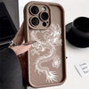 Unique Design Dragon Phone Case For iPhone 13 Case iPhone 14 11 12 15 Pro Max XR XS X 7 8 Plus SE Candy Color Soft Matte Cover